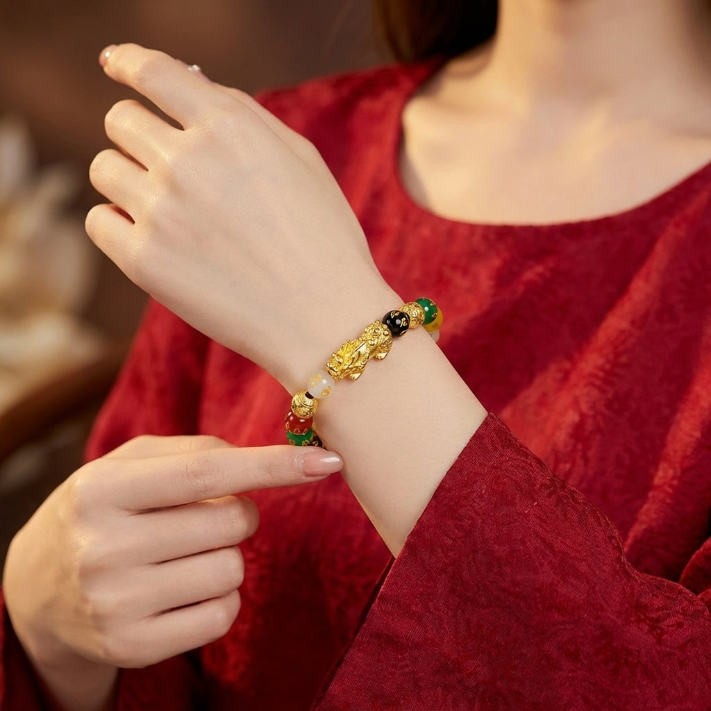 Pixiu Five Elements Crystal Bracelet