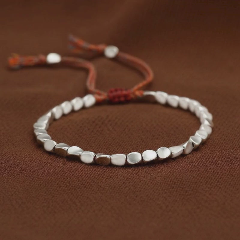 Buddha & Karma Tibetan Copper Beads Bracelet Handmade - For Healing, Strength & Protection