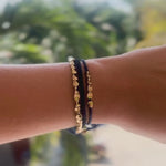 Buddha & Karma Blue Copper Beads Bracelet Set