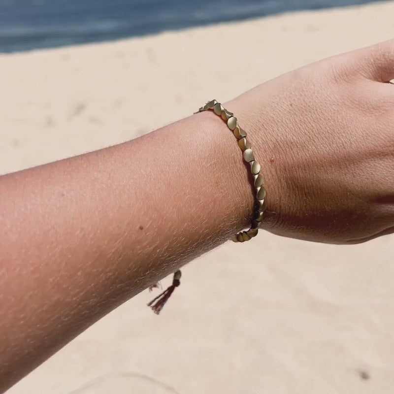 Buddha & Karma Tibetan Copper Beads Bracelet Handmade - For Healing, Strength & Protection