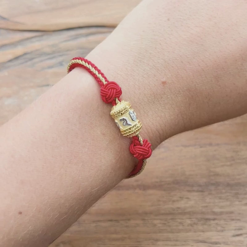 Tibetan Mantra Bracelet - Luck & Protection - Buddha & Karma