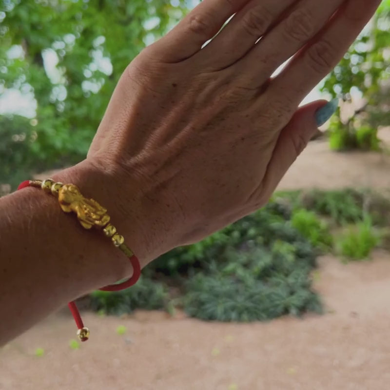 Feng Shui Piyao Wealth Bracelet - Red String - Buddha & Karma