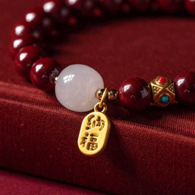 Red Cinnabar Good Fortune Bracelet - Buddha & Karma