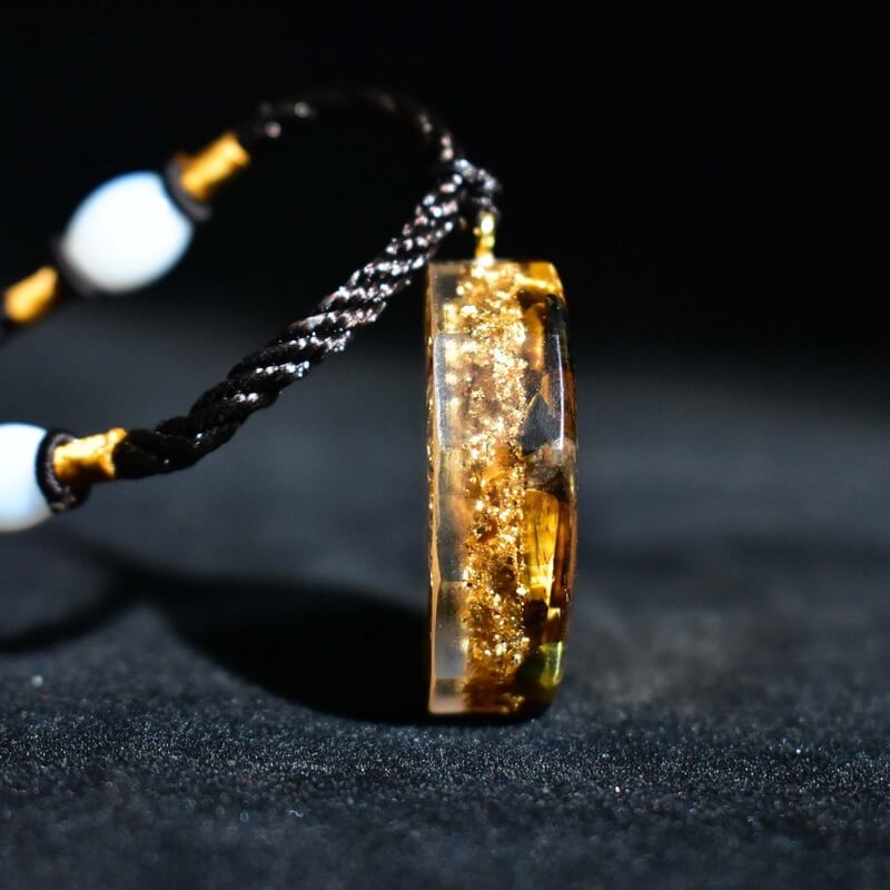 Sacred Sri Yantra Orgonite Necklace - Tiger’s Eye - Buddha & Karma