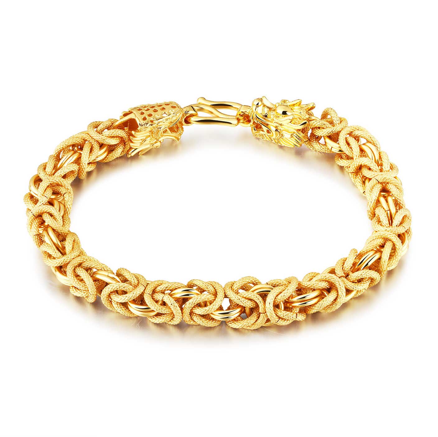 Double-Headed Golden Dragon Bracelet - Success & Fortune - Buddha & Karma