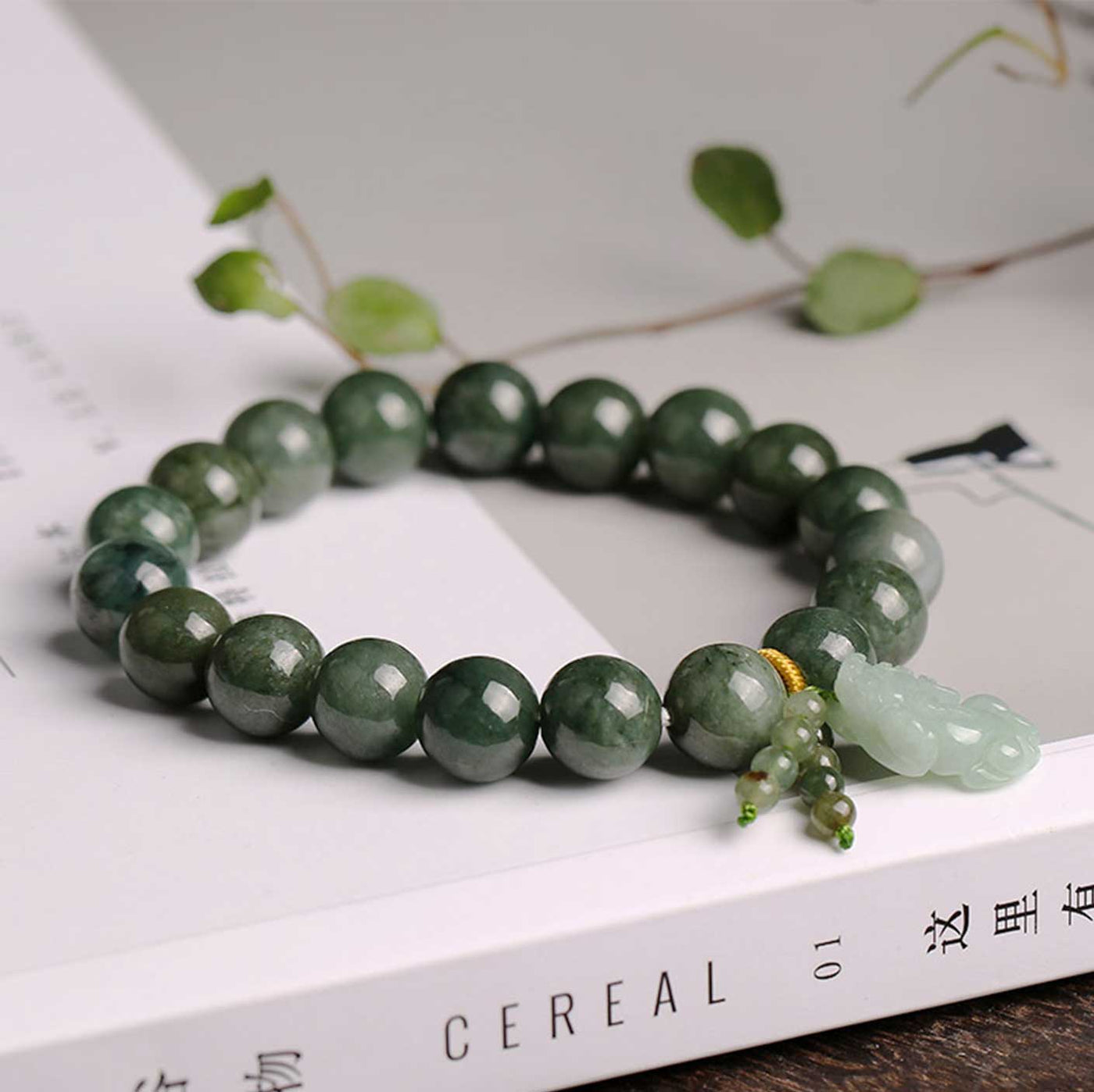 Certified Green Jade 8mm Natural Stone Bracelet– Imeora