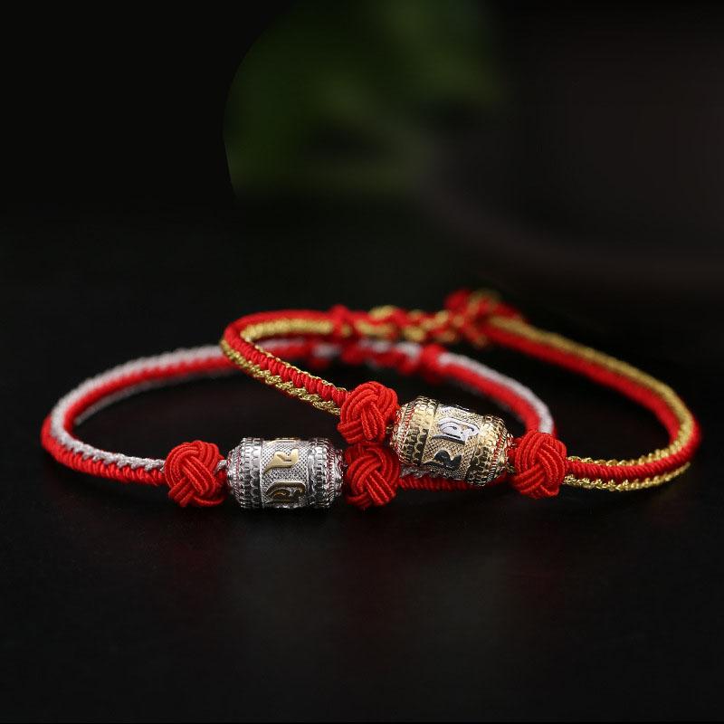 Tibetan Mantra Bracelet - Luck & Protection - Buddha & Karma