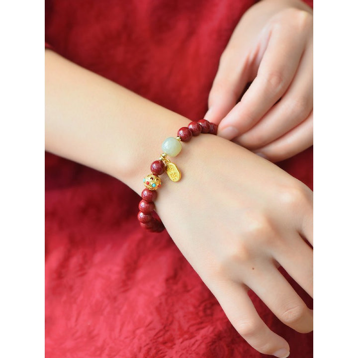 Red Cinnabar Good Fortune Bracelet - Buddha & Karma