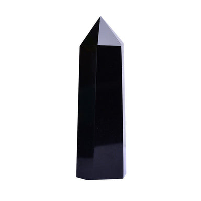 Black Obsidian Healing Crystal Wand - Buddha & Karma