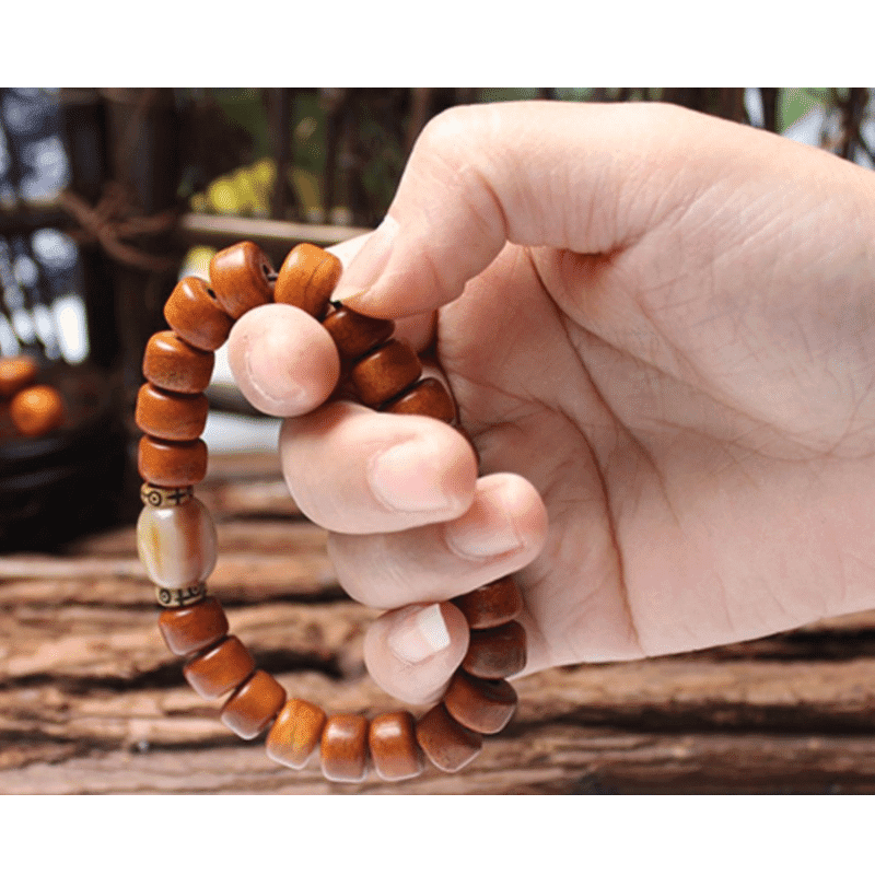 Tibetan Yak Bone Protection Bracelet - For Protection & Strength - Buddha & Karma