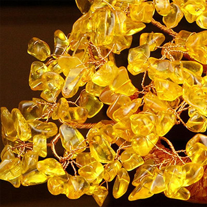 Citrine Money Tree for Prosperity -  Feng Shui Gemstone Ornament - Buddha & Karma