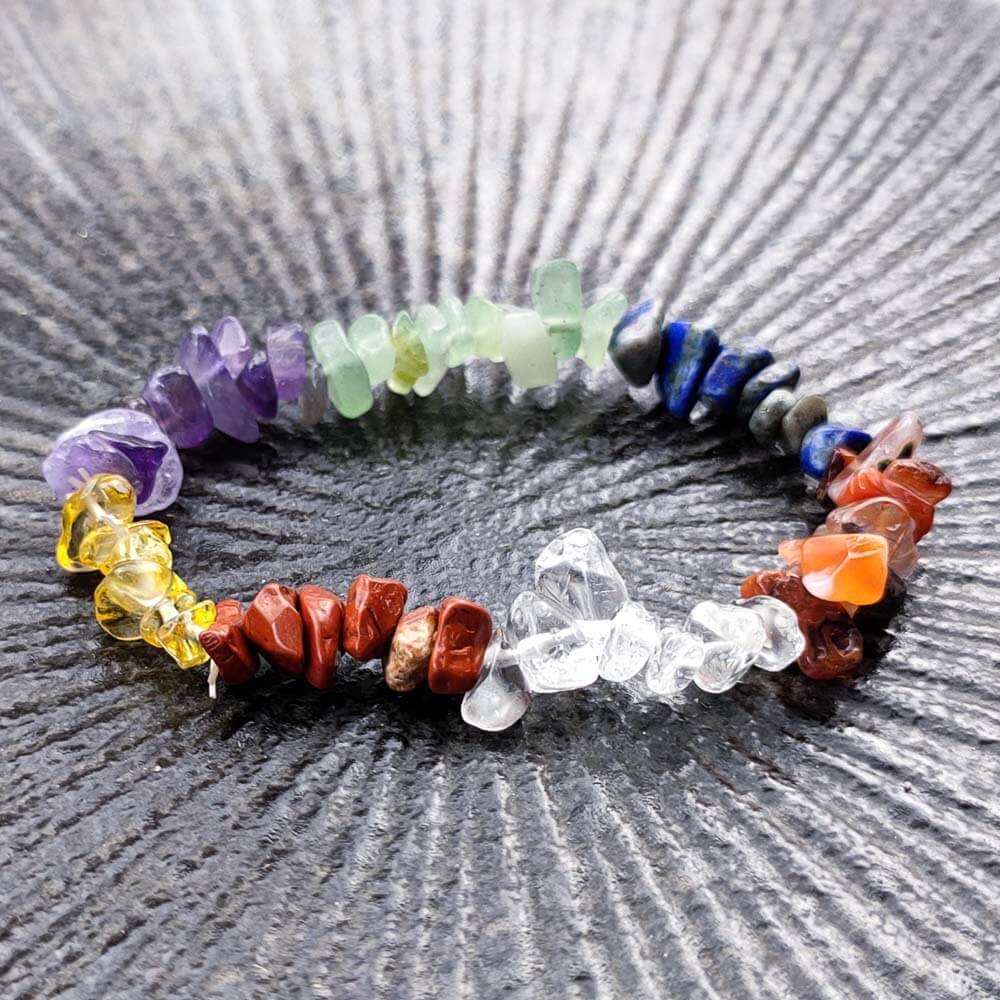 Chakra Bracelet, Real Stones 7 Chakra Raw Crystal Bracelets for Women,  Handmade Gifts for Her, Rainbow Chakra Jewelry -  Canada