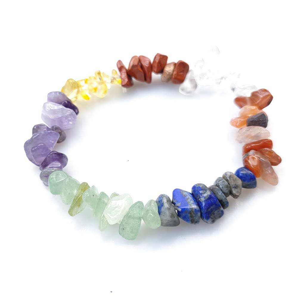 7 Chakra Raw Crystal Bracelet - Buddha & Karma