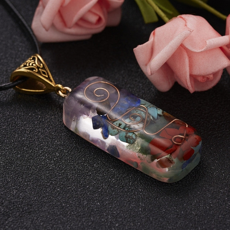 7 Chakra Orgone Necklace - Energy Healing & EMF Protection - Buddha & Karma