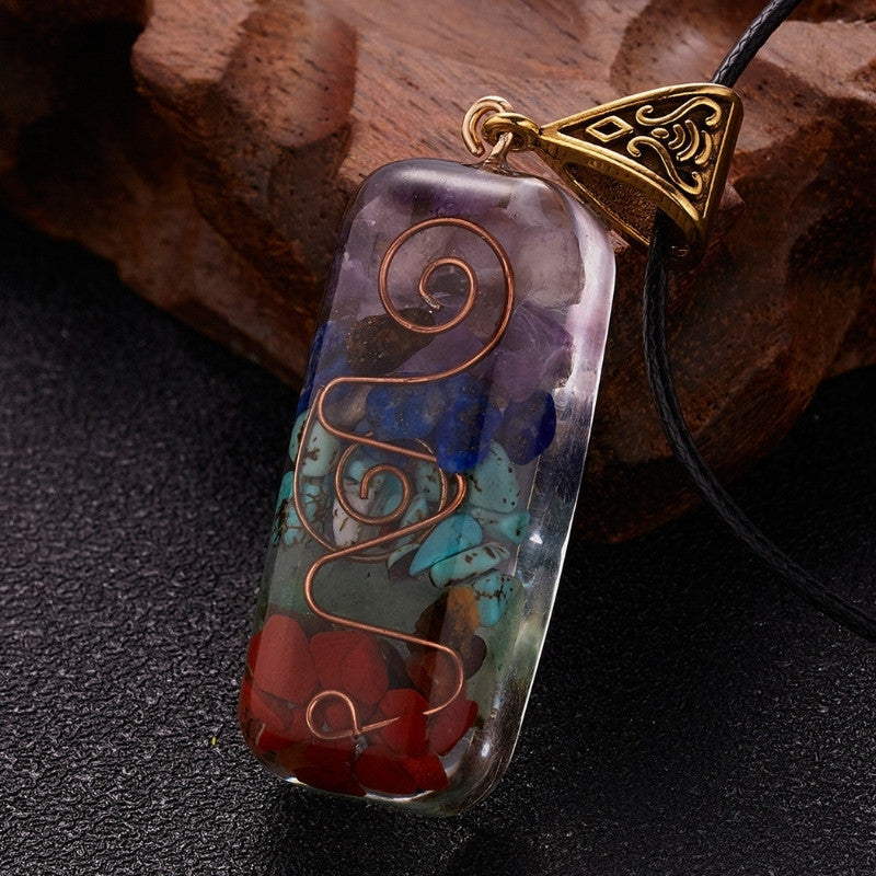 7 Chakra Orgone Necklace - Energy Healing & EMF Protection - Buddha & Karma