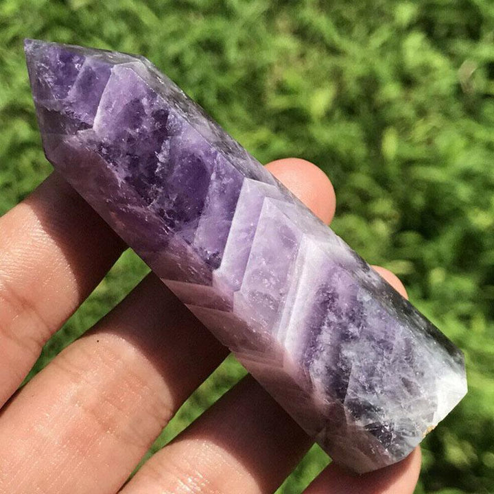 Amethyst Crystal Wand - Crown Chakra Healing - Buddha & Karma