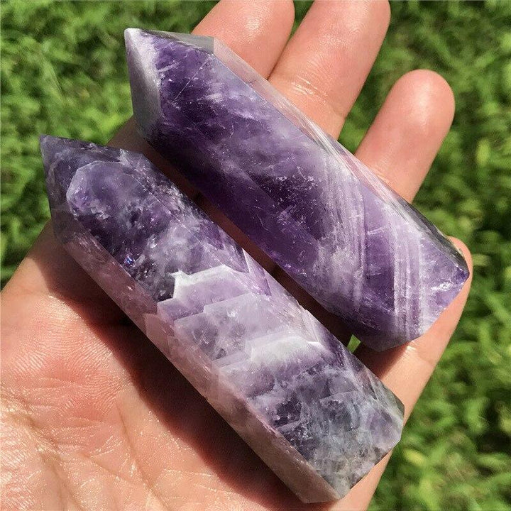 Amethyst Crystal Wand - Crown Chakra Healing - Buddha & Karma