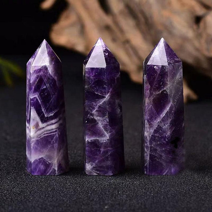 Amethyst Crystal Wand - Crown Chakra Healing - Buddha & Karma