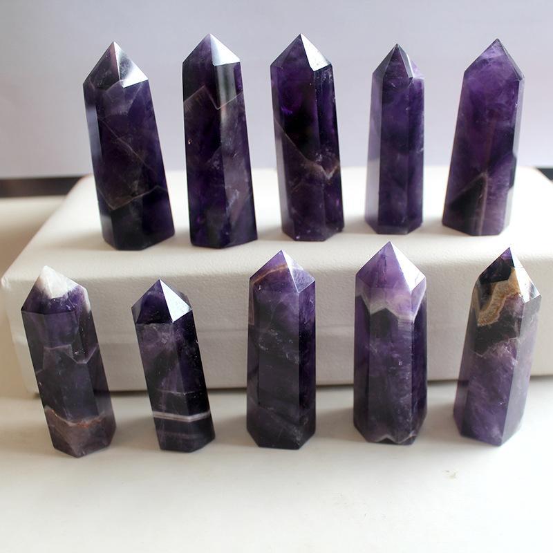 Amethyst Crystal Wand - Crown Chakra Healing - Buddha & Karma