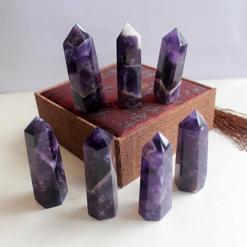 Amethyst Crystal Wand - Crown Chakra Healing - Buddha & Karma