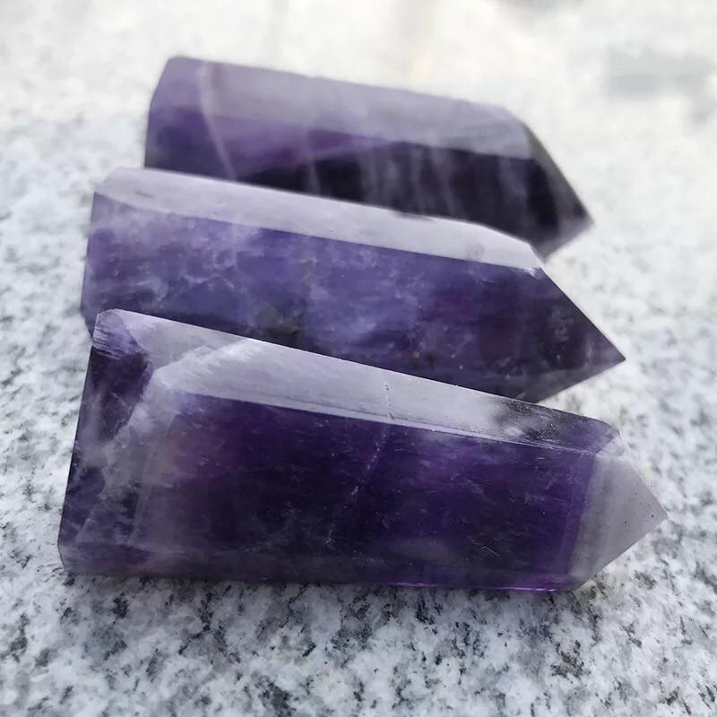 Amethyst Crystal Wand - Crown Chakra Healing - Buddha & Karma