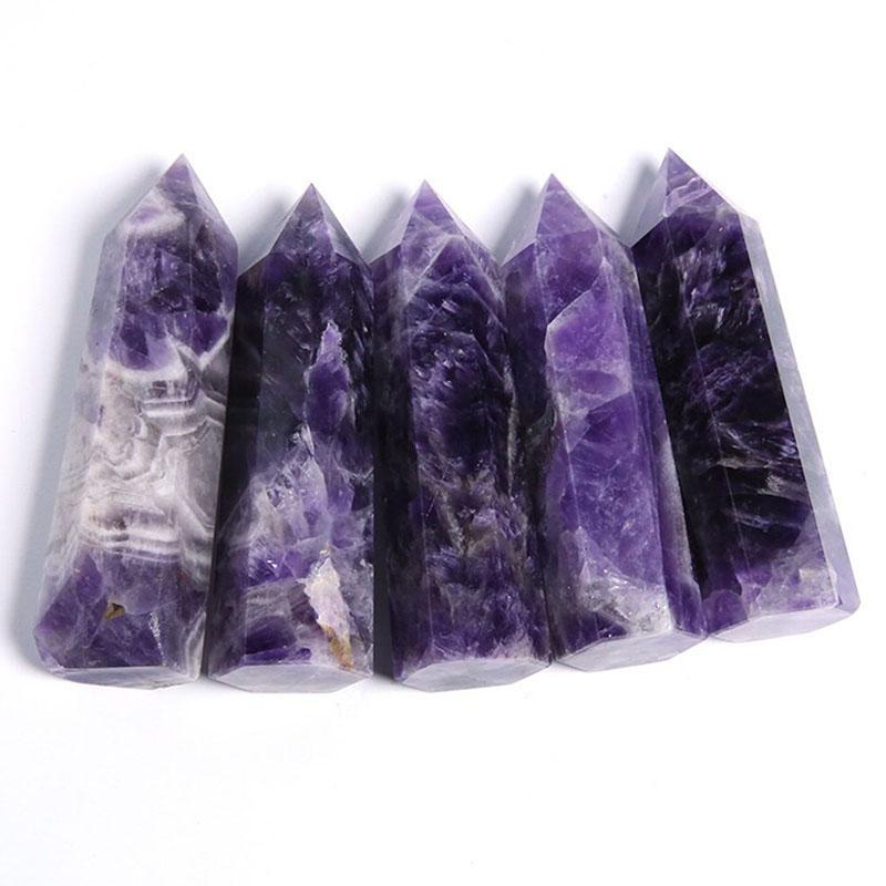 Amethyst Crystal Wand - Crown Chakra Healing - Buddha & Karma