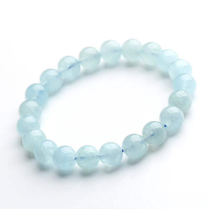 Blue Aquamarine Calming Bracelet - Grounding & Soothing - Buddha & Karma