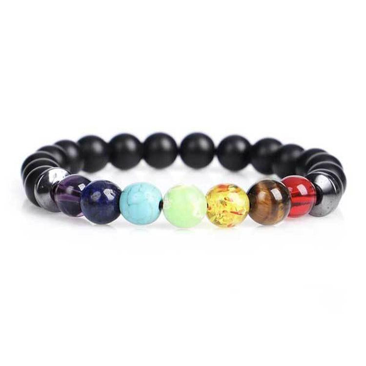 Hematite Chakra Bracelet Set - Inspire Wellness & Health - Buddha & Karma