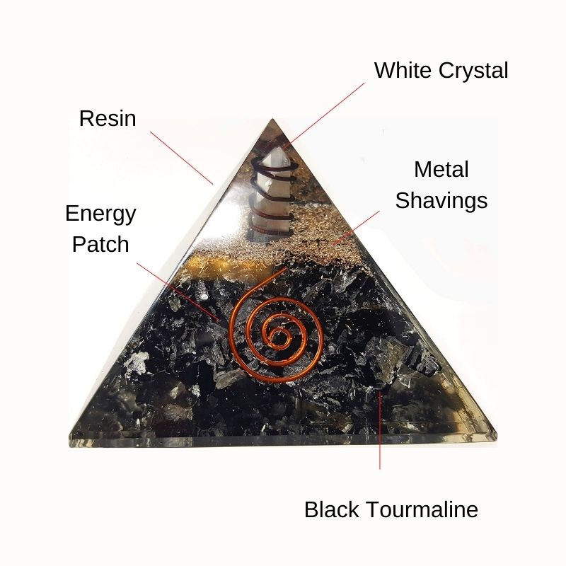 Piramide albero della vita resina trasparente generatore di