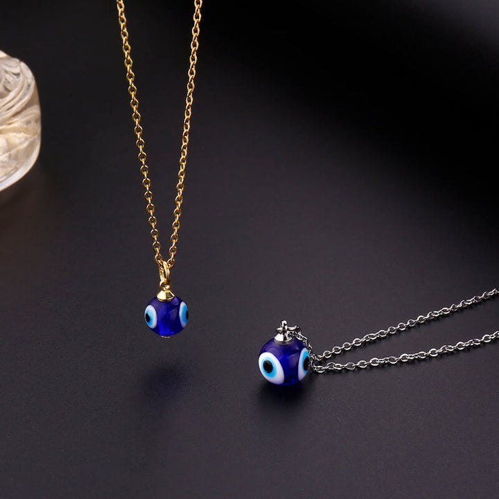 Blue Evil Eye Protection Necklace - Buddha & Karma