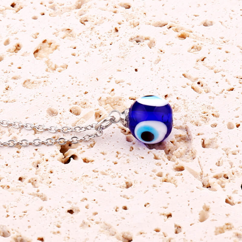 Blue Evil Eye Protection Necklace - Buddha & Karma