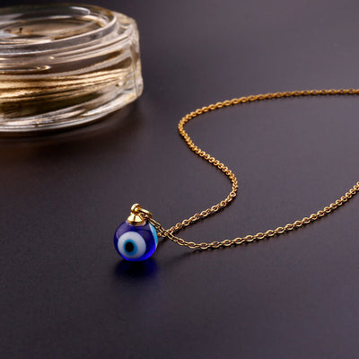 Blue Evil Eye Protection Necklace - Buddha & Karma