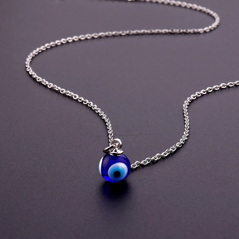 Blue Evil Eye Protection Necklace - Buddha & Karma