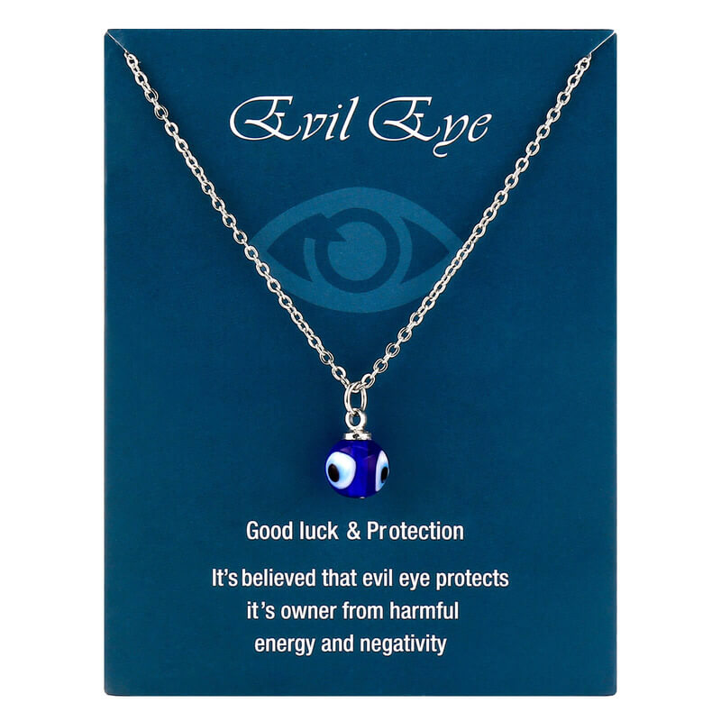 Blue Evil Eye Protection Necklace - Buddha & Karma