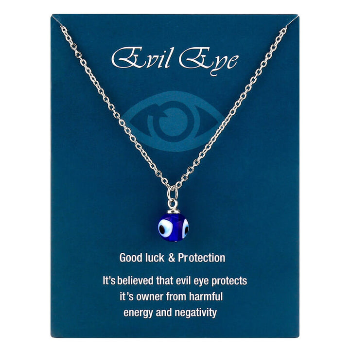 Blue Evil Eye Protection Necklace - Buddha & Karma