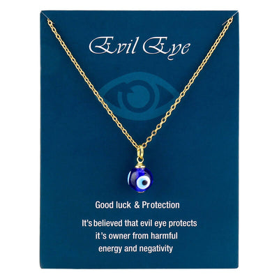 Blue Evil Eye Protection Necklace - Buddha & Karma