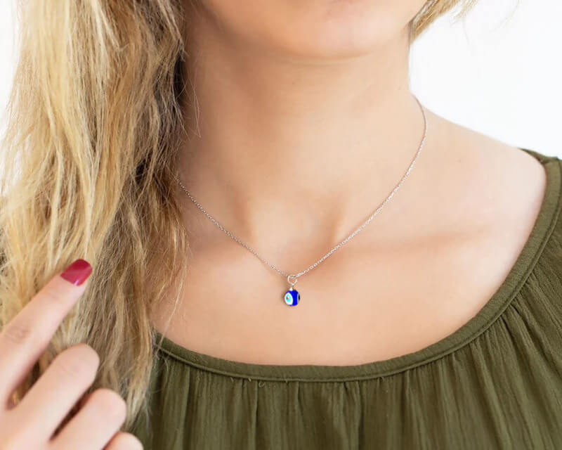 Blue Evil Eye Protection Necklace - Buddha & Karma