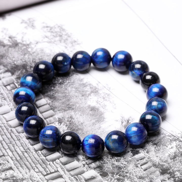 Blue Tiger’s Eye Bracelet - Confidence & Creativity - Buddha & Karma