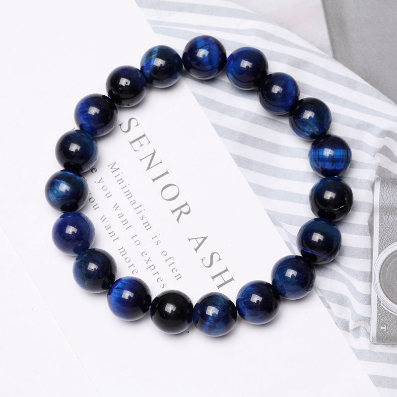 Blue Tiger’s Eye Bracelet - Confidence & Creativity - Buddha & Karma