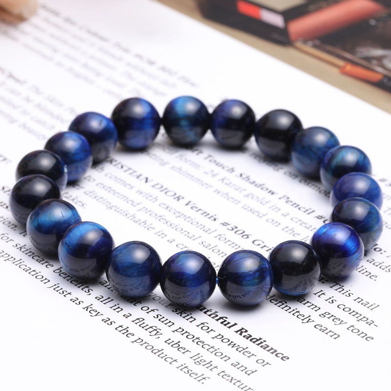 Blue Tiger’s Eye Bracelet - Confidence & Creativity - Buddha & Karma