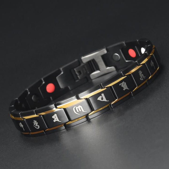 Germanium Titanium Bracelet - Magnetic Wellness Bracelet - Buddha & Karma