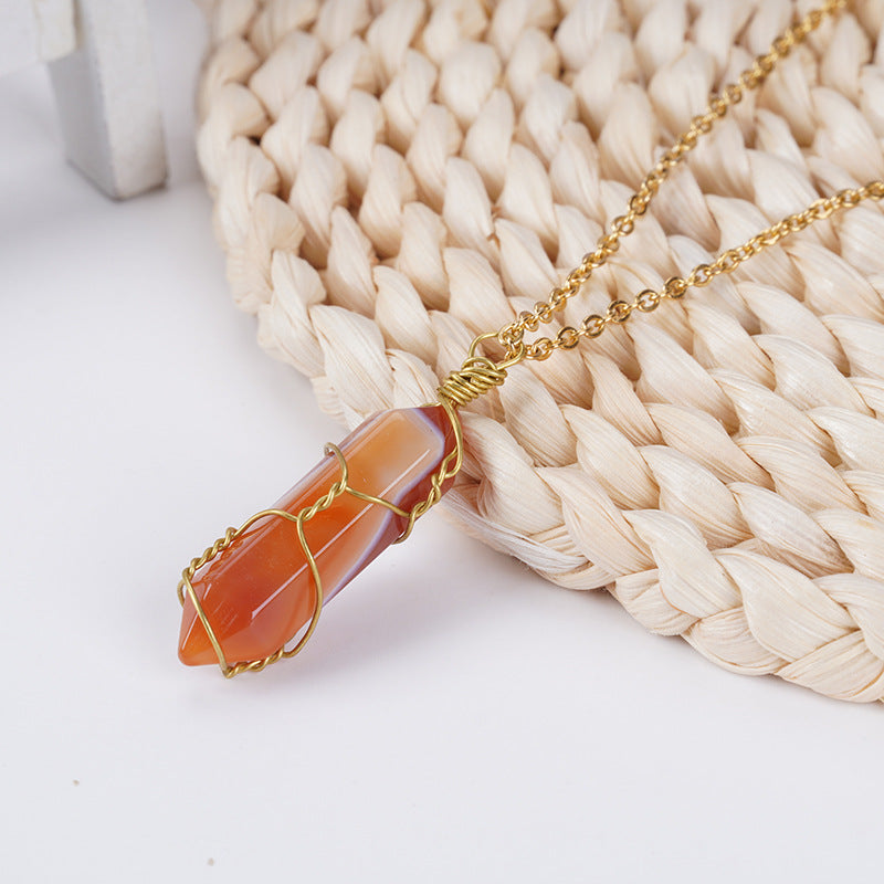 Carnelian Necklace - Boost Vitality, Creativity, Self-Confidence - Buddha & Karma