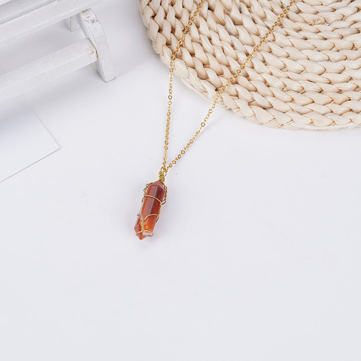 Carnelian Necklace - Boost Vitality, Creativity, Self-Confidence - Buddha & Karma