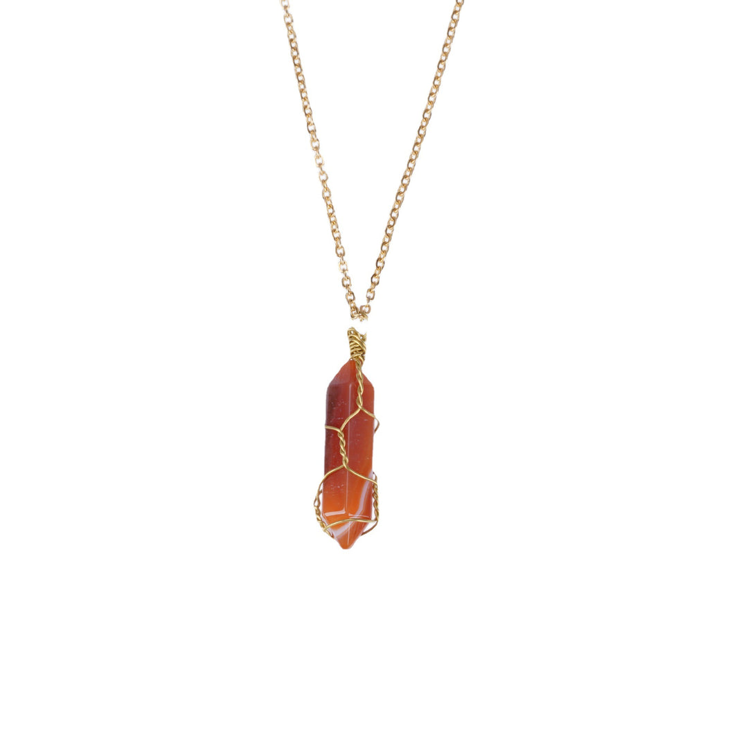 Carnelian Necklace - Boost Vitality, Creativity, Self-Confidence - Buddha & Karma