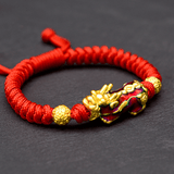 Color-Changing Pixiu Bracelet - Tibetan Red String