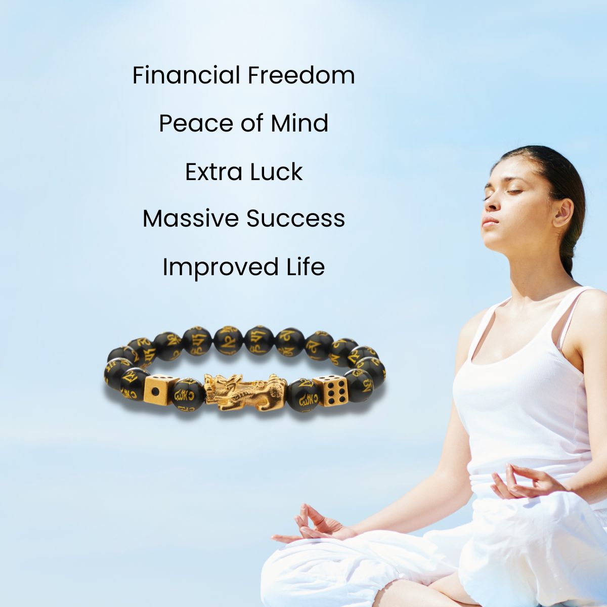 Debt Relief & Gambling Pixiu Bracelet - Maximum Success - Buddha & Karma