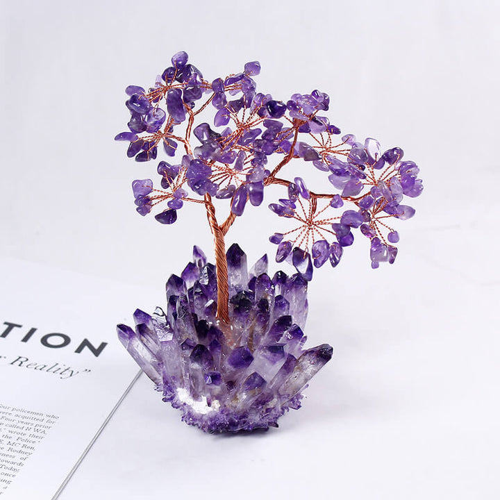 Feng Shui Amethyst Crystal Tree - Crystal Tree of Life - Buddha & Karma