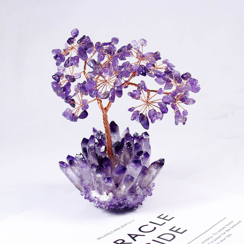 Feng Shui Amethyst Crystal Tree - Crystal Tree of Life - Buddha & Karma