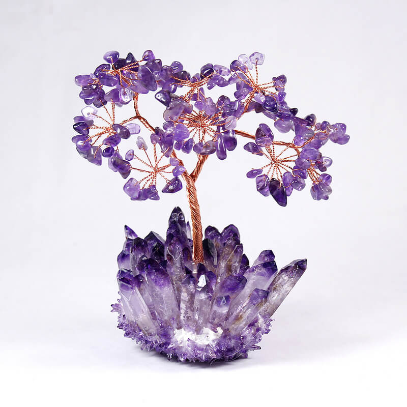 Feng Shui Amethyst Crystal Tree - Crystal Tree of Life - Buddha & Karma