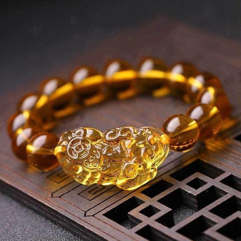 Citrine Pixiu Bracelet - Attract Wealth - Buddha & Karma